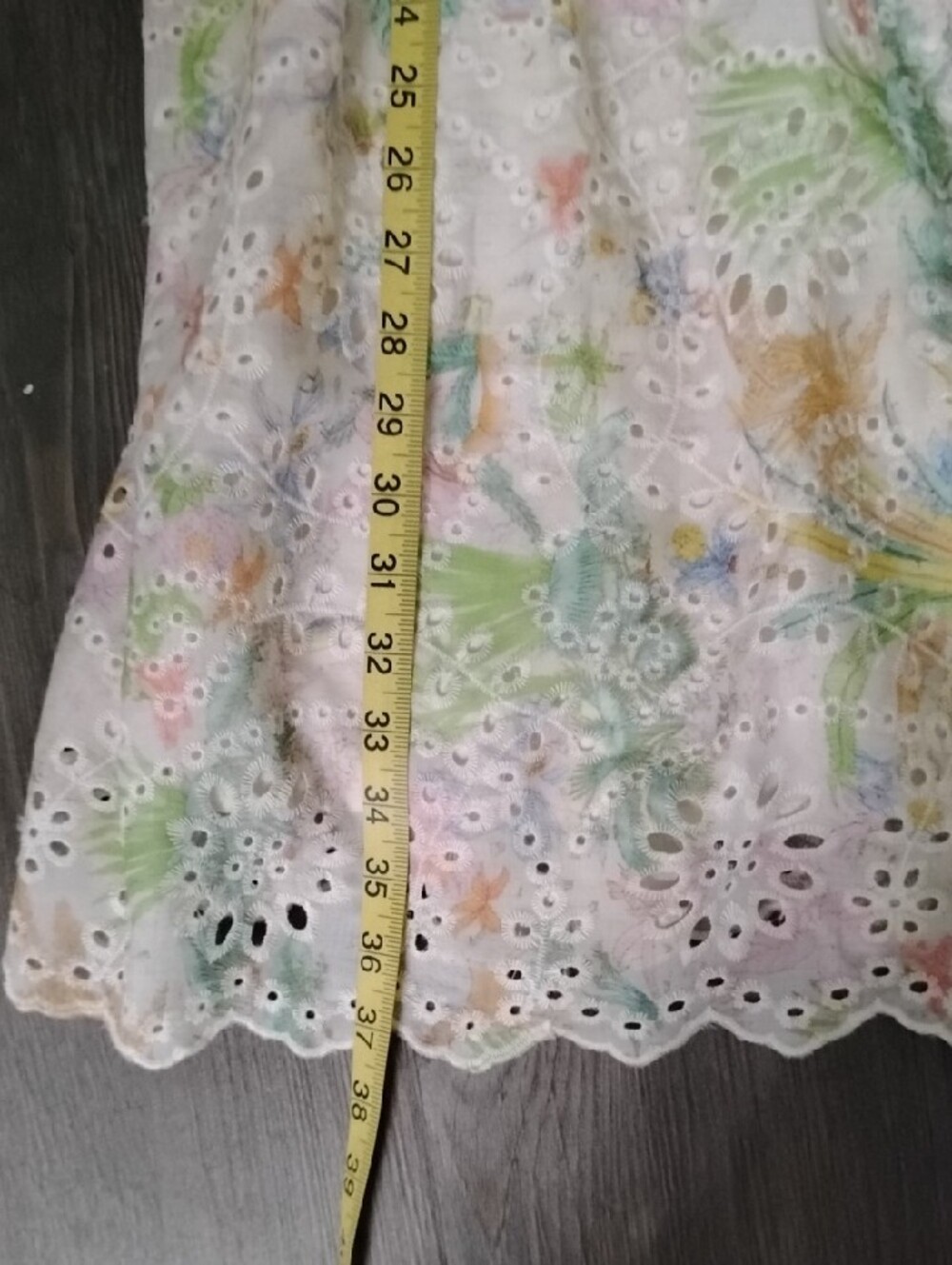 Pinch Pastel Eyelet Puff-Sleeve Floral Dress in Pink, Green, Blue - Picture 5 of 6